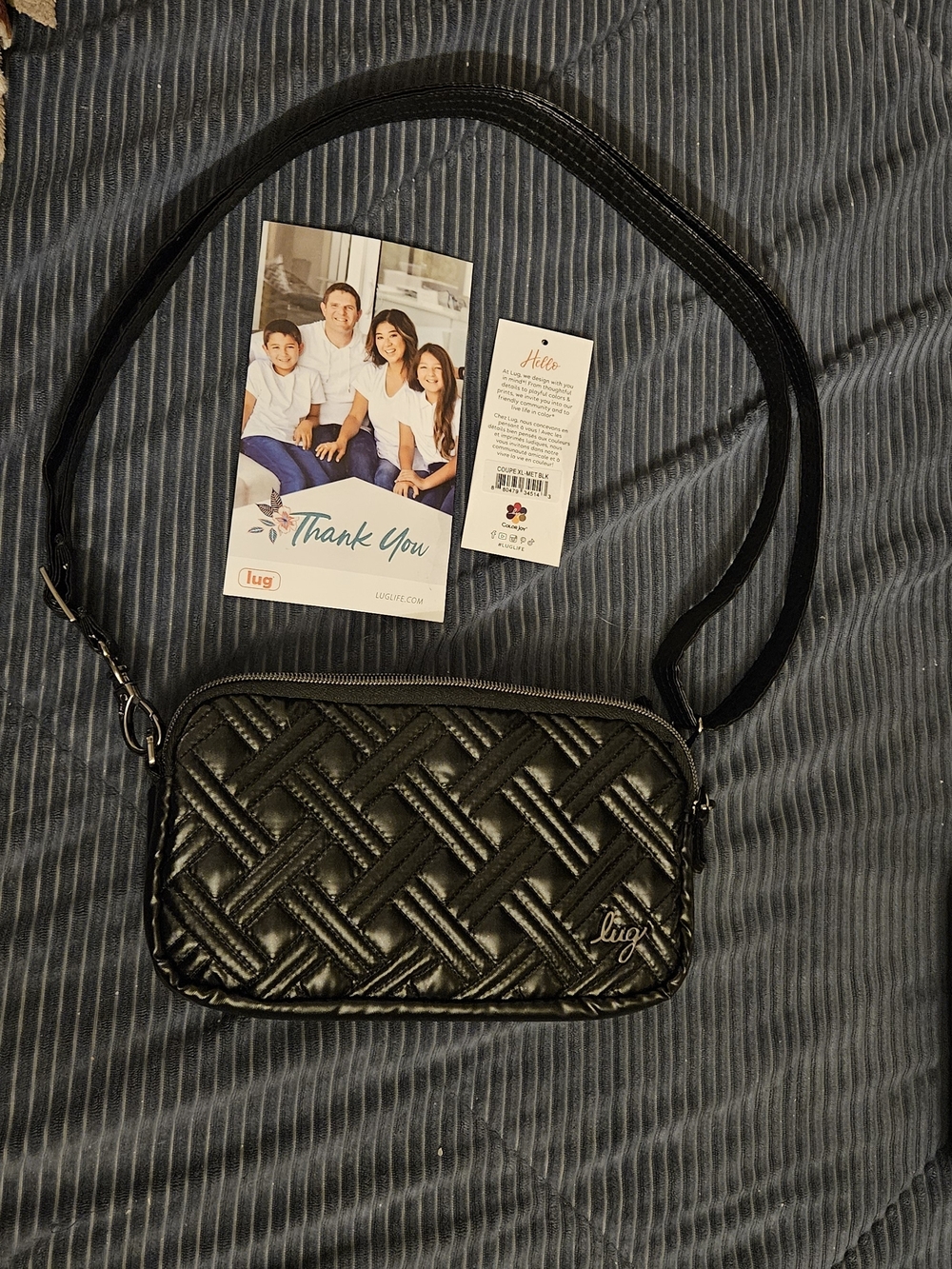 RFID BLOCKING Convertable Lug Crossbody/Belt Bag